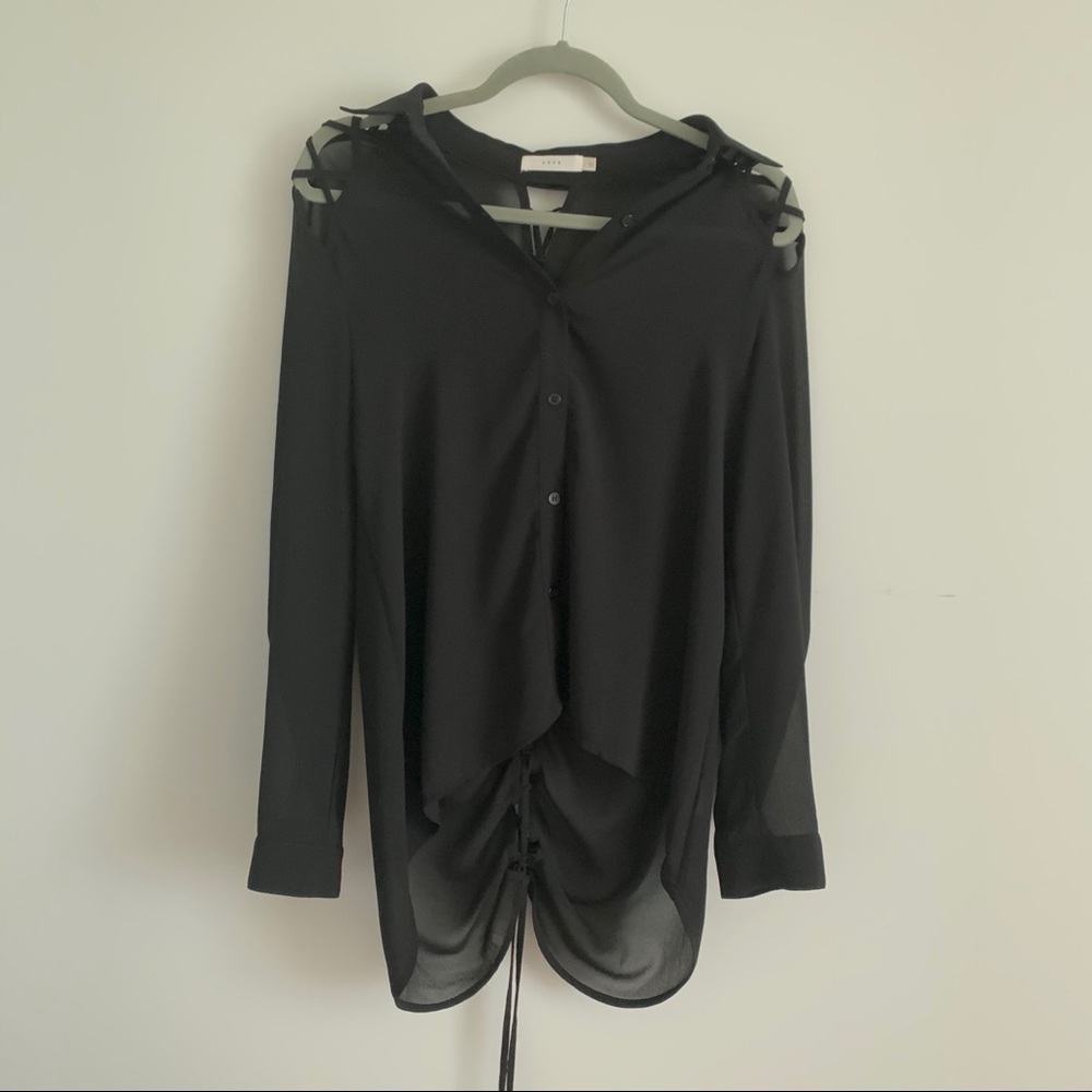 Lush Cutout Button up Top